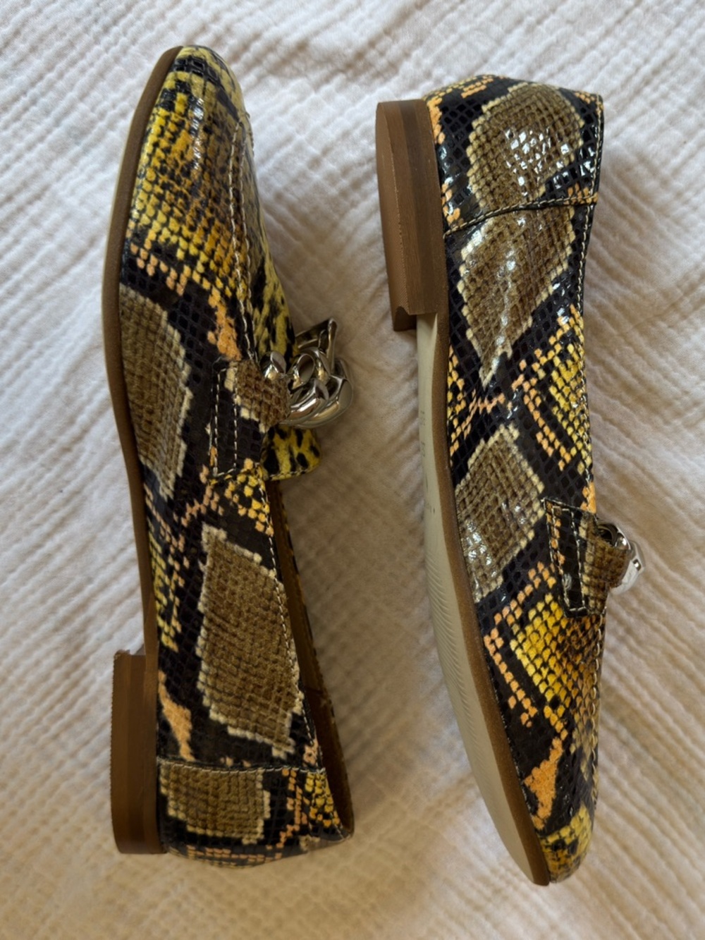 Donald Pliner Leather Snake Embossed Nolin Loafers - Picture 12 of 16